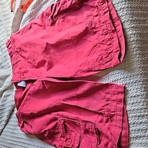 Extreme coalition red cargo shorts